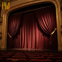 Rideaux acoustiques insonorisants pour théâtre, rideaux de scène en velours ignifuge, draperies ignifuges pour cinéma et auditorium