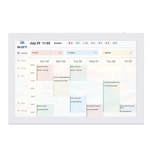 Cadres photo numériques intelligents Wi-Fi 10,1 pouces multifonctions avec affichage hebdomadaire et calendrier – Vente en gros - Product Image 1