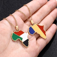 Nouveau Collier Hip Hop Populaire en Acier Inoxydable Plaqué Or 18K, avec Chaîne à Maillons Vintage à Effet Goutte d'Huile et Carte du Monde Rétro Chrétienne