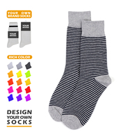 Chaussettes habillées pour hommes, logo personnalisé, chaussettes habillées classiques, chaussettes habillées rayées, chaussettes habillées de style business, chaussettes habillées sur mesure
