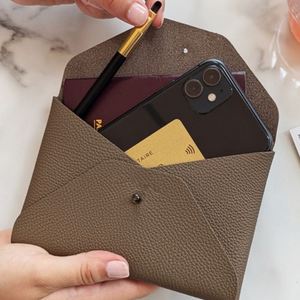 Estuche para tarjetas de identificación y licencias de conducir, estuche de cuero PU, tarjetero, bolsa de almacenamiento para teléfono, uso diario - Product Image 3
