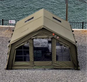 Tenda Gonfiabile Air Beam per 6-8 Persone con Tettoia in Cotone TC Tech, Pavimento Impermeabile 3000mm Rivestito a Coltello per Campeggio/Spiaggia - Product Image 4