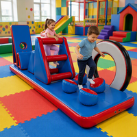 Nouvel ensemble d'équipements gonflables Ninja Warrior pour parc de trampolines, parcours d'obstacles gonflable commercial pour adultes et enfants