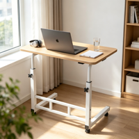 Table de chevet ergonomique, durable, mobile et réglable en hauteur, bureau simple pour chambre à coucher, usage domestique, bureau d'étude pour dortoir étudiant