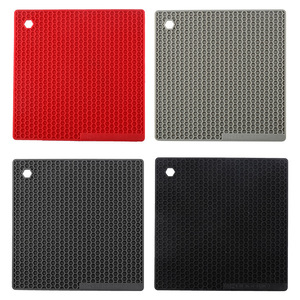 Square Honeycomb Silicone Heat Insulating <b>Mat</b> Non Slip <b>Kitchen</b> Placemat For Hot Pots And Saucers - Product Image 4
