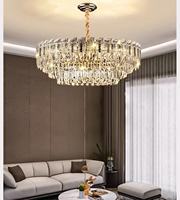 Suspension en cristal nordique pour salon, luminaire LED moderne de luxe pour hôtel, villa, restaurant, suspension en cristal