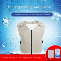 En stock : Gilet rafraîchissant d'été grande taille en polypropylène avec technologie de refroidissement par air et pack de glace pour soulagement thermique