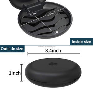 Scatola di immagazzinaggio trasparente portatile in silicone per piccoli accessori antipolvere custodia per la pulizia dentale dei denti-fermo a specchio - Product Image 3