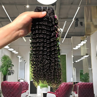 12a Vente en gros, très demandé, Cheveux indiens vierges pour tissage, Double trame, Paquet de 100g, Double épaisseur, Extensions bouclées 100%
