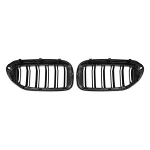 شبكة ممتص صدمات أمامي للسيارة موديل <span class=keywords><strong>M</strong></span> لسيارة BMW 5 فئة G30 F90 M5 2018 2019 2020 شبكة خط مزدوج لامعة باللون الأسود شبكة مركزية - Product Image 6