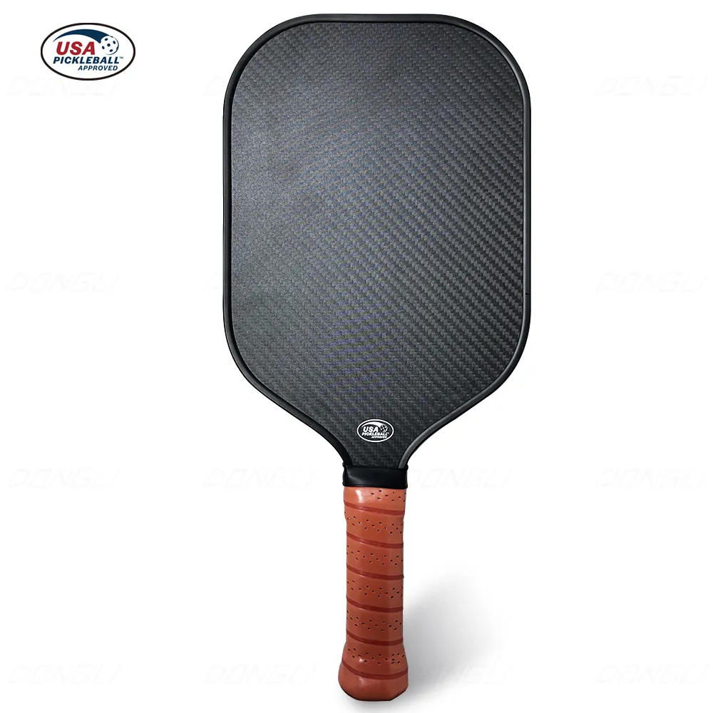 Dongli sport Custom 3K 18K T700 in fibra di carbonio pagaie Pickleball 16mm USAPA omologato superficie smerigliata Franklin patti la forma