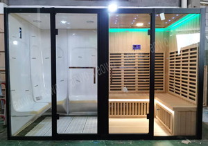 Sauna infrarouge sec et hammam pour 6 personnes en <span class=keywords><strong>bois</strong></span> de pruche, cabine de sauna pour usage domestique - Product Image 5