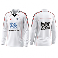 Camiseta Deportiva Transpirable con Estampado por Sublimación, Estilo Retro Americano, Manga Larga, con Logotipo Personalizado, Venta al Por Mayor para Días de Carreras