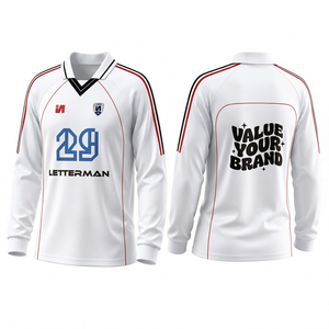 Camiseta Deportiva Transpirable con Estampado por Sublimación, Estilo Retro Americano, Manga Larga, con Logotipo Personalizado, Venta al Por Mayor para Días de Carreras - Product Image 6