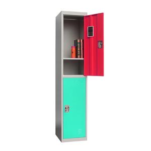 Sports Locker Metal 2 Tier Box Locker Dormitory Single <strong>Wardrobe</strong> Bedroom Clothing <strong>Wardrobe</strong> - Product Image 2