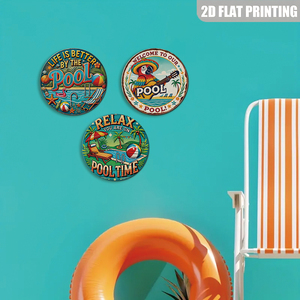 Letrero Metálico Decorativo <span class=keywords><strong>con</strong></span> Temática de <span class=keywords><strong>Piscina</strong></span>, Diseño de Loro en la Playa, para Decoración de Pared en Patio Trasero, Junto a la <span class=keywords><strong>Piscina</strong></span>, Hogar, Bar, Regalo - Product Image 4