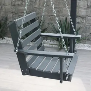 Pendurado Swing Garden Porch Pátio PE Plástico Swing Mobiliário Ao Ar Livre Moderno Lazer Swing Chair HDPE