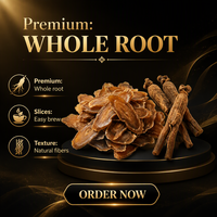 Tranches de ginseng rouge coréen, racine de ginseng séchée, ingrédient pour tisane, épice pour soupes et plats.