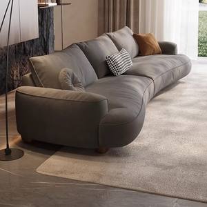 Divano in Tessuto Minimalista Italiano per Piccoli Spazi, Lineare 3/4 Posti, in Tessuto Opaco, Forma Irregolare per Soggiorno - Product Image 4