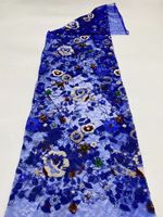 Plante Colorée Broderie Paillettes Broderie Haut De Gamme Robe Cheongsam Tissu À Paillettes