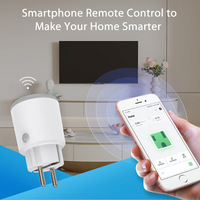 Prise intelligente Wi-Fi 16A, interrupteur minuterie pour téléphone portable, 2 prises, prise électrique standard EU/DE, télécommande