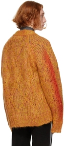 <span class=keywords><strong>Cardigan</strong></span> Unisex YF Personalizzato in Lana Mohair <span class=keywords><strong>Arancione</strong></span>, Scollo a V, Vestibilità Ampia - Product Image 3