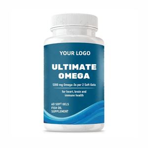 Olio di Pesce Omega-3 Naturale e Olio di Fegato di Merluzzo in Capsule Softgel a Marchio Privato, Migliora la Densità Ossea, 60 Capsule Personalizzate per Donne - Product Image 1