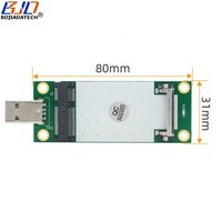 Adaptateur sans fil USB 2.0 Type-A vers Mini PCIe PCI-E MPCIe 52 broches avec 1 emplacement pour carte SIM pour module modem 3G 4G LTE GSM WWAN