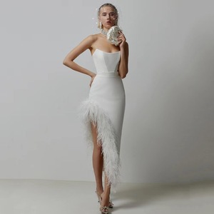 <span class=keywords><strong>Robe</strong></span> de soirée de luxe pour femmes Élégance Robes de <span class=keywords><strong>cocktail</strong></span> à plumes de luxe <span class=keywords><strong>Robe</strong></span> de soirée - Product Image 2