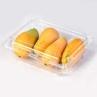Contenants à clapet transparents en PET de qualité alimentaire, recyclables, pour la présentation de fruits (mangues)