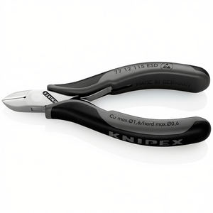 Knipex ESD - Alicates de corte lateral electrónicos 77 12 115, fabricados en Alemania, cobre, máx. 1,6 mm, dureza máx. 0,6 mm - Product Image 2