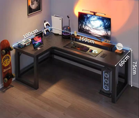Escritorios en Forma de L para eSports de GEDO Factory, Venta al por Mayor, Colores y Logotipos Personalizados, Textura de Fibra de Carbono, Mesas para Computadora de Juegos