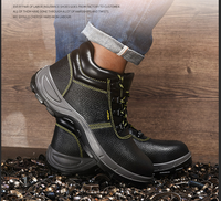 Zapatos de seguridad para hombre, botas de trabajo antiimpacto para obras de construcción, puntera de acero, resistentes al agua, antideslizantes y a prueba de pinchazos