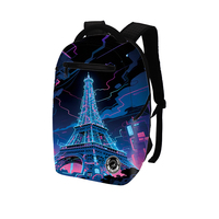 Sac à dos pour ordinateur portable en polyester OEM/ODM - 16,5'' Usine de Quanzhou, votre design graffiti TOWER pour étudiants