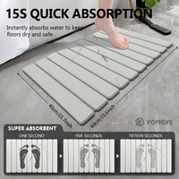 Tapis de séchage en pierre super absorbant pliable personnalisable, tapis de bain en diatomite pour salle de bain et buanderie, séchage rapide