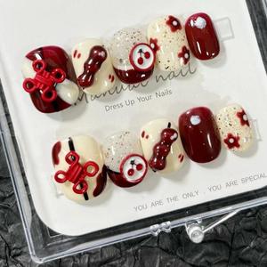 100 estilos, <span class=keywords><strong>piedras</strong></span> ostentosas de lujo personalizadas, prensa en las <span class=keywords><strong>uñas</strong></span>, corazón redondo corto, perla, Punta francesa, <span class=keywords><strong>uñas</strong></span>, manicura, palo acrílico en las <span class=keywords><strong>uñas</strong></span> - Product Image 6