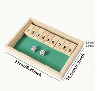 Boîte de fermeture classique en bois à 4 joueurs, motif poli, jeux de dés et d'échecs, jouet éducatif, jeu de flop 1688 yiwu Purchasing Agent