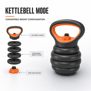 Mancuernas ajustables con logo personalizado, set de mancuernas, barra y <span class=keywords><strong>kettlebell</strong></span> para entrenamiento con pesas libres - Product Image 5