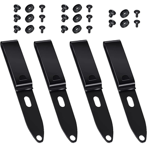 Clip de ceinture JH-Mech pour la fabrication d'étuis d'activités de plein air, production en série personnalisée universelle, clips de ceinture en métal avec revêtement noir - Product Image 1