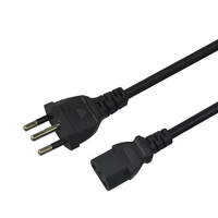 Connecteur IEC C5 C6/C7 C8 C13, prise brésilienne, prise blanche à 3 broches, cordon d'alimentation ignifuge pour appareils ménagers