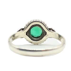 Bague en onyx vert naturel, ajustable, avec pierre précieuse, faite à la main, bijoux de mode pour femmes et hommes, finition lisse - Product Image 3