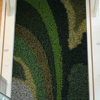 Applique murale synthétique en fausse herbe verte, 1 pièce, faux feuillage
