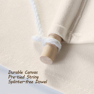 2023 ukuran kustom ramah lingkungan kanvas katun gantung dinding pintu promosi bendera Promosi spanduk bendera Promosi - Product Image 3