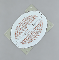 Circuit imprimé LED en aluminium sur substrat MCPCB à deux panneaux ovales personnalisés, fabricant de circuits imprimés en aluminium LED de forme spéciale OEM, fabricant de circuits imprimés OEM