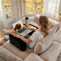 Tablette pour ordinateur portable avec repose-bras ergonomique, 17 pouces, pour lit et canapé |   Accoudoirs ergonomiques en mousse EPP robustes pour la lecture, l'écriture et les jeux