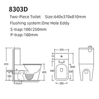 Prix d'usine : Ensemble WC de luxe en céramique avec siphon en P, cuvette WC à poser au sol, WC Tornado et abattant pour salle de bain