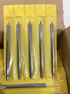 Apex Manufacturer HCS Tri-Point Quick Change Hex Shank Spiral flat <b>spade</b> <b>Drill</b> <b>Bit</b> Set for Wood - Product Image 5