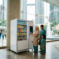Distributeurs automatiques de snacks et de boissons commerciaux avec écran tactile, SDK activé, corps métallique, options de paiement multiples