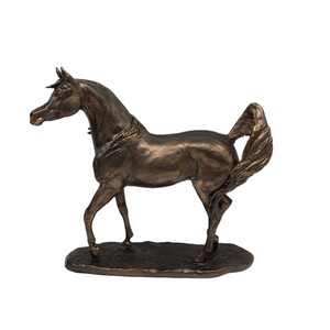 Tượng Khắc Màu Bạc Khắc Ngựa Trotting Tượng Ngựa Đứng Bức Tượng Cha Và Con Ngựa Đầu Trang Trí Nội Thất - Product Image 5