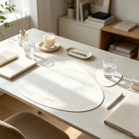 Set de table de luxe en cuir PU, imperméable, pliable, antidérapant et résistant à la chaleur pour la maison, les restaurants, les hôtels et les mariages